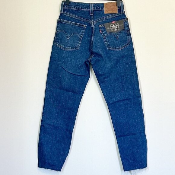 NWT Levi's 501 Original Cropped Raw Hem High Rise Straight Leg Jeans - Size 24 - Picture 10 of 10